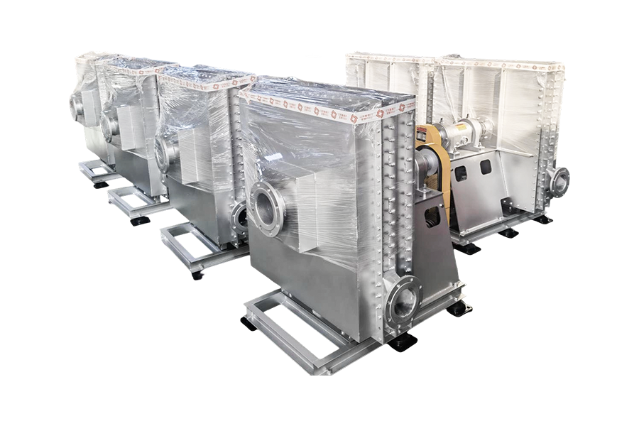 Umweltschutzindustrie - Drehrohrofen-Behandlungssystem für feste und flüssige Abfälle. Pyrolysegasventilator